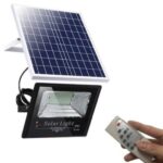Proiector LED exterior, 30W, cu panou solar, telecomanda cu functii multiple
