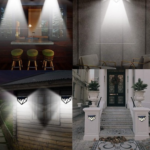 Set 3 lampi solare PREMIUM, 166 LED, senzor de miscare