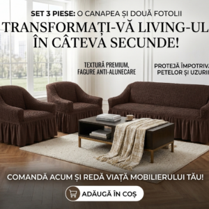 set-huse-fotolii-si-canapea-3-locuri-maro-sale4u