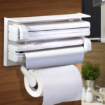 Dispenser triplu de bucatarie pentru hartie, folie aluminiu si folie stretch