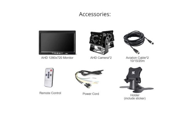 Kit marsarier cu camera AHD si display de 7, camioane, autocare, bus-uri 1