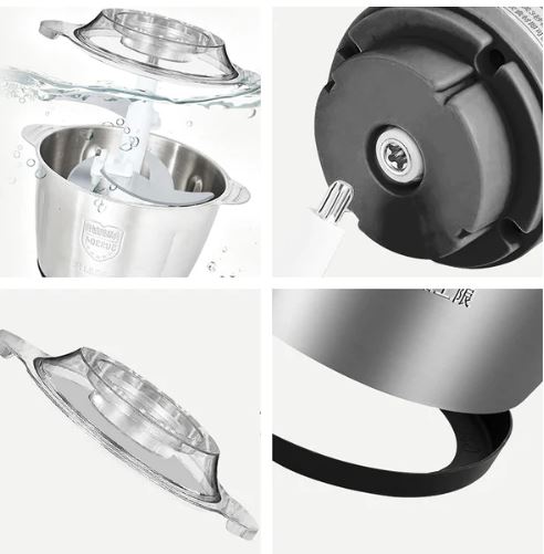 Tocator electric carne si legume, 4 lame inox, 3 viteze, capacitate mare, bol inox 6