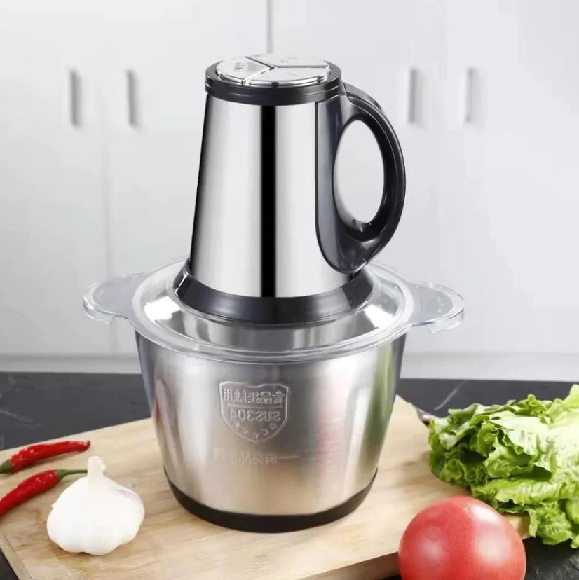 Tocator electric carne si legume, 4 lame inox, 3 viteze, capacitate mare, bol inox