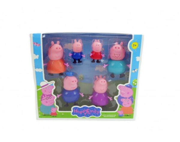 Set figurine Peppa Pig - 6 Personaje, Happy Family