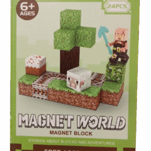 Blocuri de Construcții Magnetice Joc World Mine Craft - 24 piese