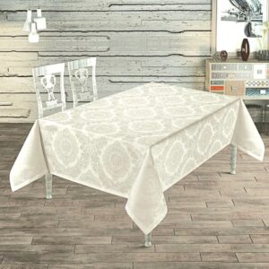 Față de masă teflonată și impermeabilă – rezistentă la pete și zgârieturi, Crem