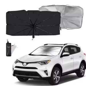 Parasolar Umbrela pentru Parbrizul Masinii 130x69 cm – Protecție UV