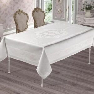 Fata de masa teflonata impermeabila – protectie eleganta si rezistenta pentru masa, Alb