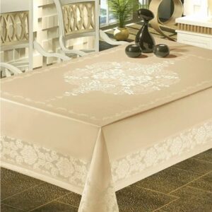 Fata de masa teflonata impermeabila – protectie eleganta si rezistenta pentru masa, Bej