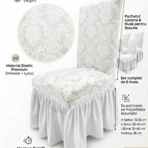 set-6-huse-elastice-pentru-scaune-model-jacquard-cu- volanas-alb-sale4u