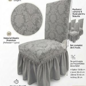 set-6-huse-elastice-pentru-scaune-model-jacquard-cu- volanas-gri-deschis-sale4u