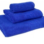 Set 3 Prosoape Baie Bumbac 100% Albastru Model Grecesc 500 g